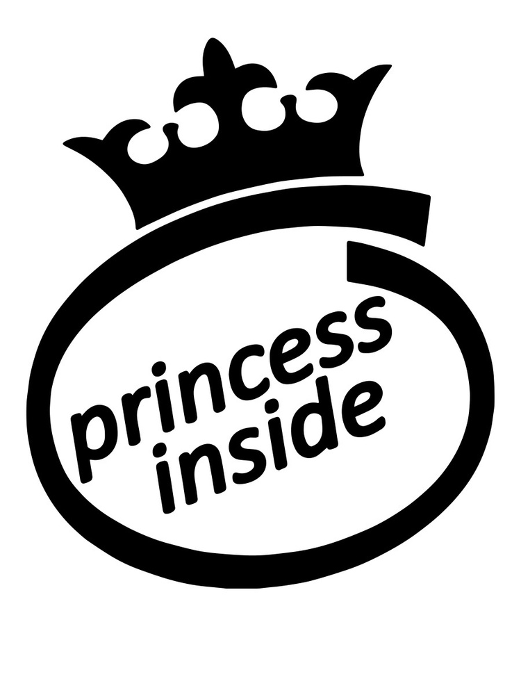 Наклейка на авто и в интерьер "Princess Inside" #1