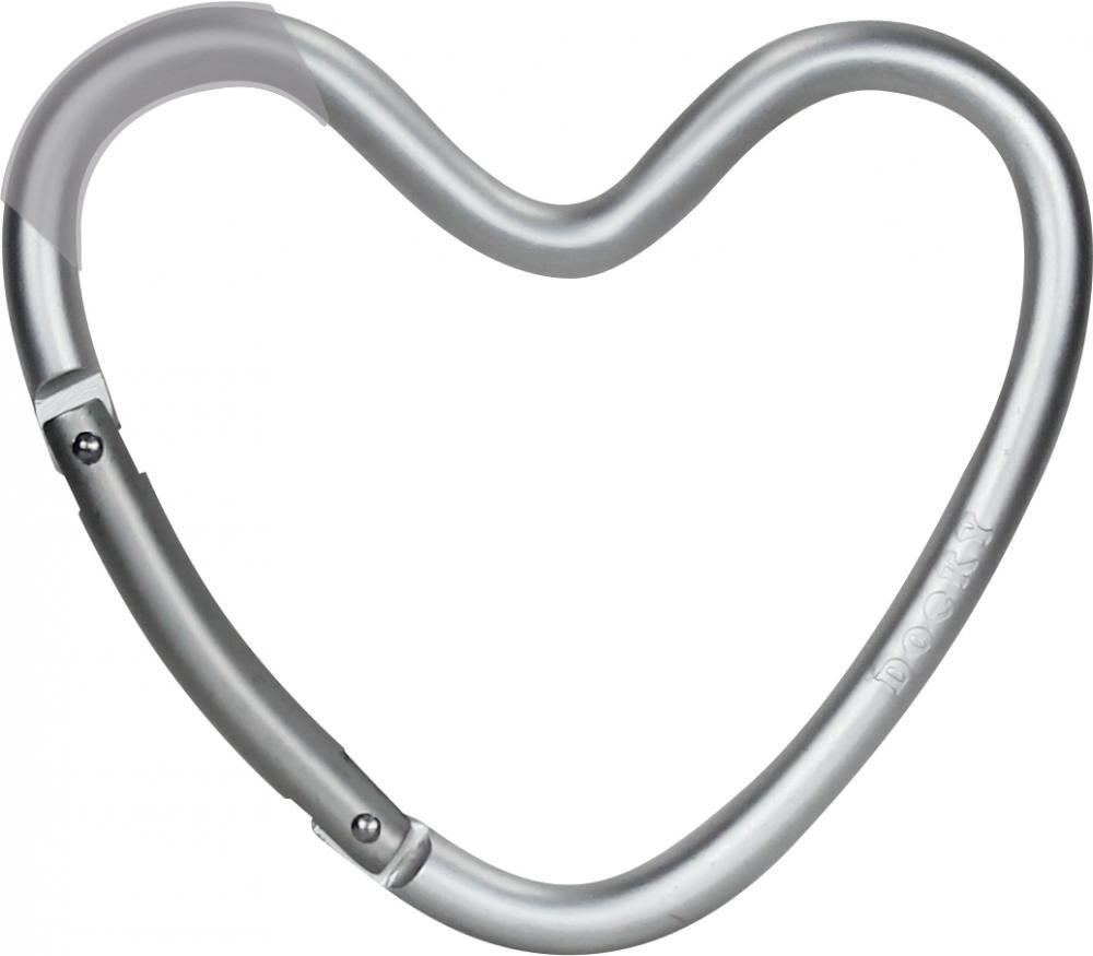 Xplorys Крепление для сумок Dooky Heart Hook - Silver Matt #1