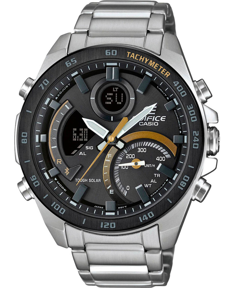 Мужские часы Casio Edifice ECB-900DB-1CER с хронографом с гарантией и с Bluetooth (блютуз) подключением #1