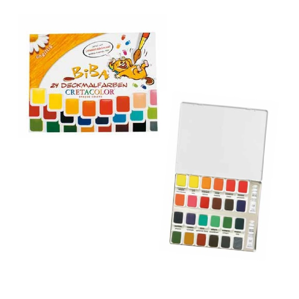 Акварельные краски COLORINO "Studio", 24 цвета+белая основа в металлической тубе 2 шт, сменные блоки #1
