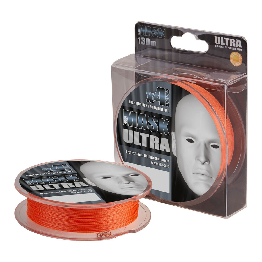 Леска плетёная AKKOI MASK ULTRA 130m (orange) d0,16mm #1