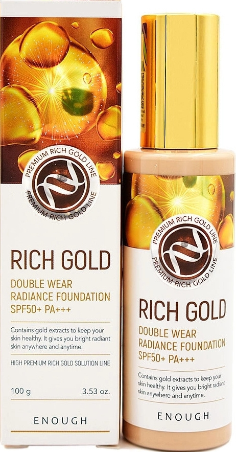 ENOUGH Омолаживающий тональный крем Rich Gold Double Wear Radiance Foundation SPF50+ tone 13 100 мл  #1