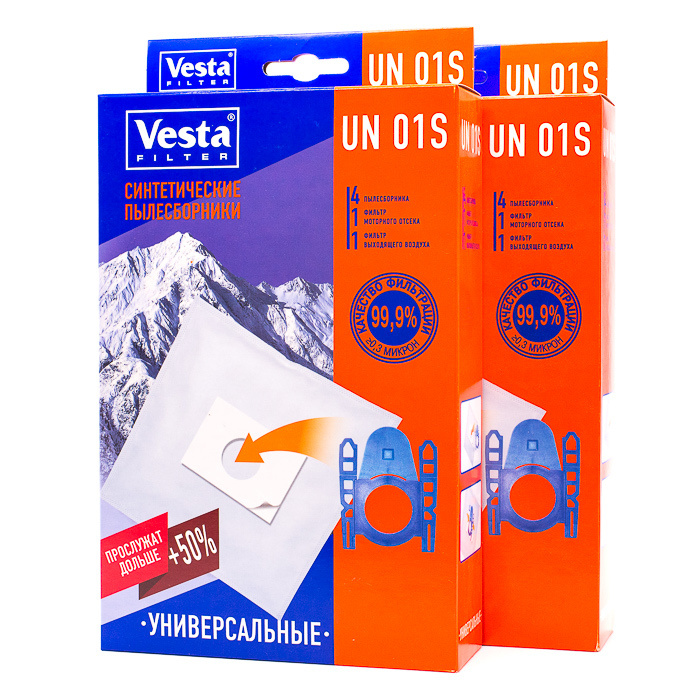 Vesta filter UN 01 S Xl-Pack комплект пылесборников, 8 шт + 4 фильтра #1