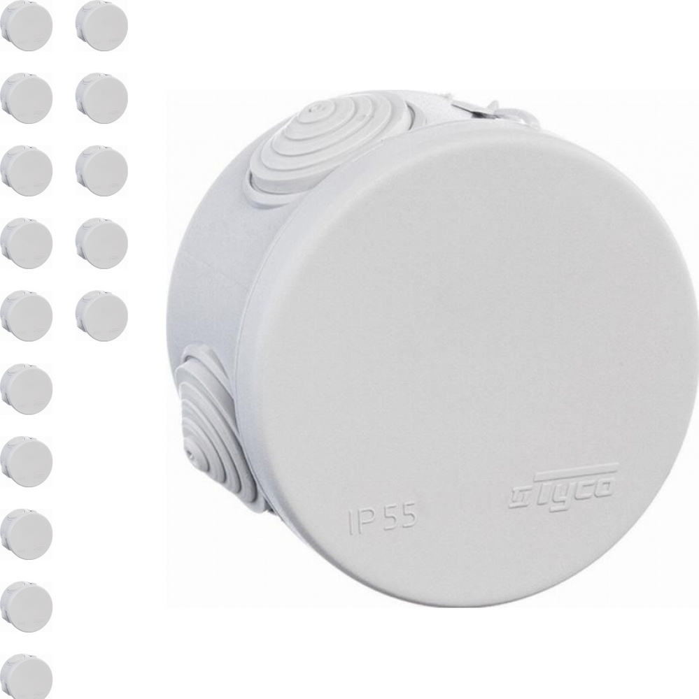 Коробка распределительная Tyco 70x50 круглая 4 ввода для открытого ...