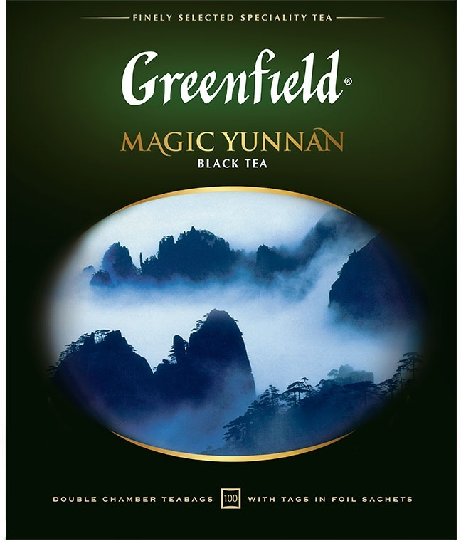 Чай в пакетиках черный Greenfield Magic Yunnan, 100 шт #1