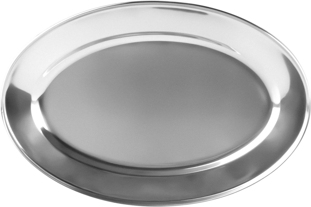 Prohotel Блюдо, 1 шт, Нержавеющая сталь Серебристый, диаметр 50 см  #1