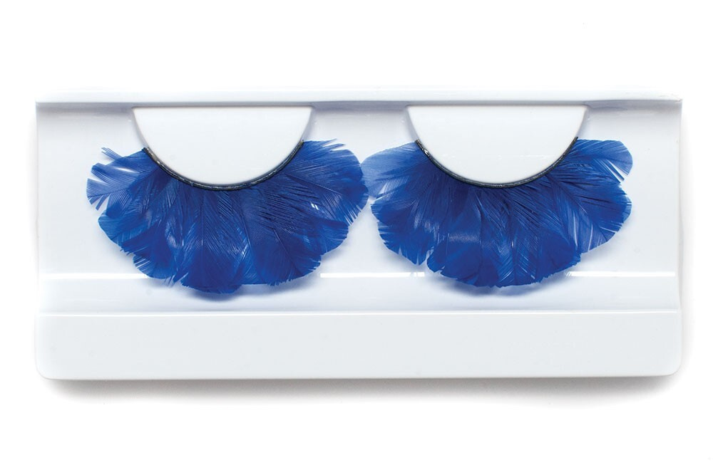 KRYOLAN Ресницы перьевые/Eyelashes Peacock 14 мм-22 мм, Цв: Blue #1