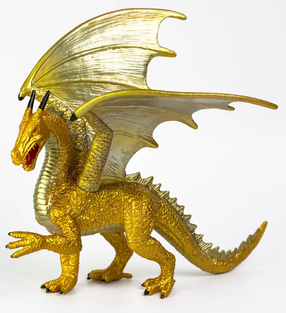 Фигурка животного Derri Animals Дракон Золотой, для детей, игрушка коллекционная декоративная, 84108, #1