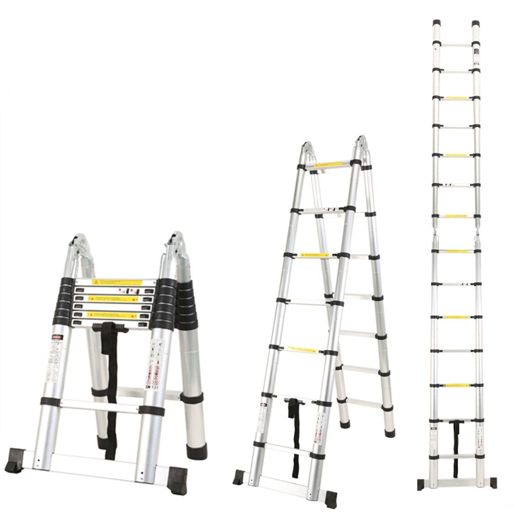 Лестница-стремянка телескопическая WORKY 1,6м/3,2м 5/10 ступеней  #1