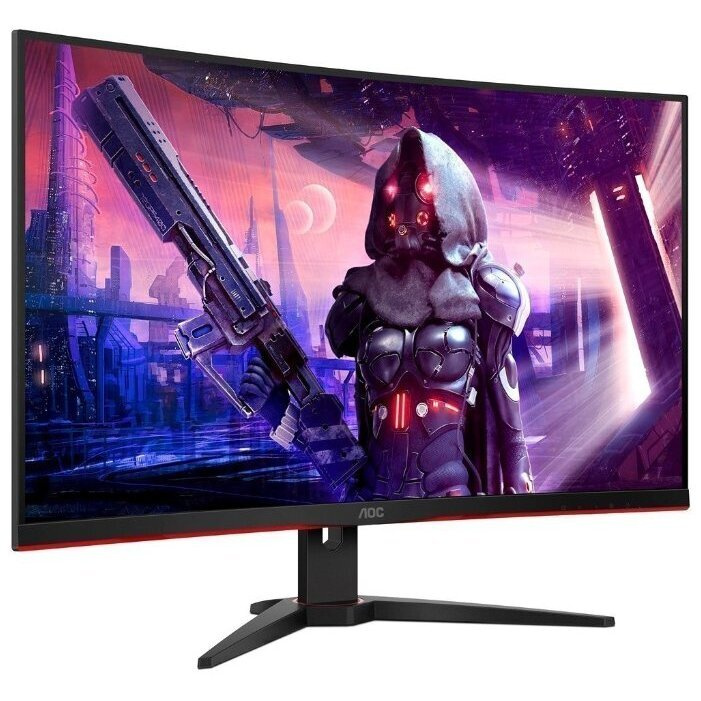 AOC 31.5" Монитор 31.5" Gaming CQ32G2SE/BK, черный, красный #1