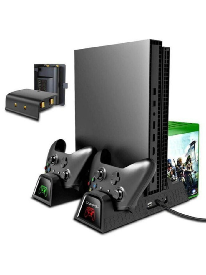 Многофункциональная вертикальная подставка Dobe TYX-1840 для XBox ONE / ONE-S / ONE-X, черная  #1