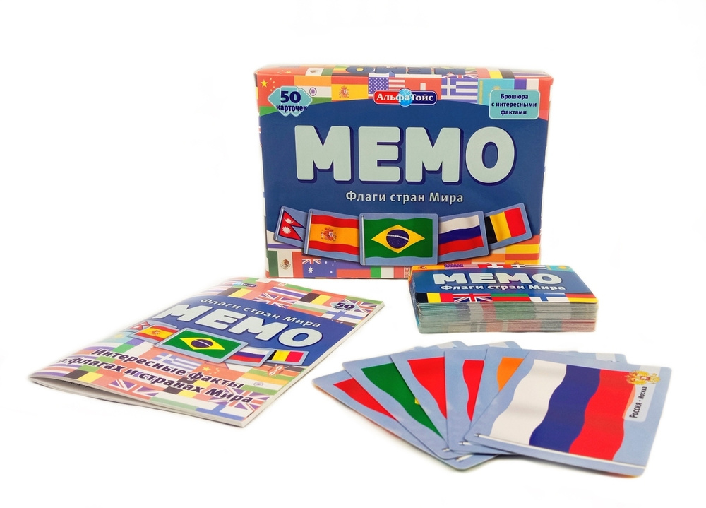 Мемо "Флаги стран мира"/Настольная, развивающая, обучающая, семейная игра, для компании/Подарок ребенку/ #1