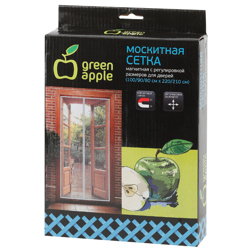 Москитная сетка GREEN APPLE универсальная с регулируемым размером 220смx50см 2шт  #1