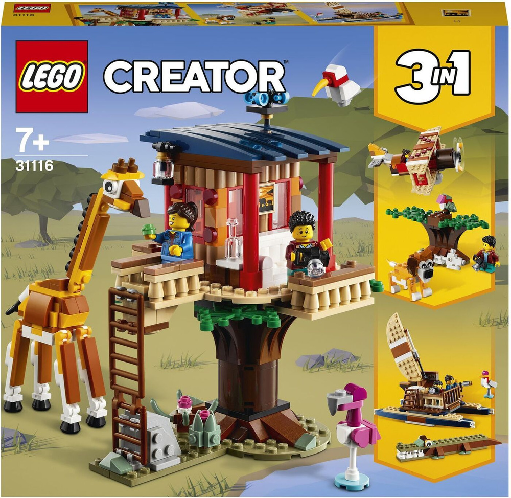 Конструктор LEGO CREATOR 3-in-1 Домик на дереве для сафари, 397 деталей, 7+, 31116  #1