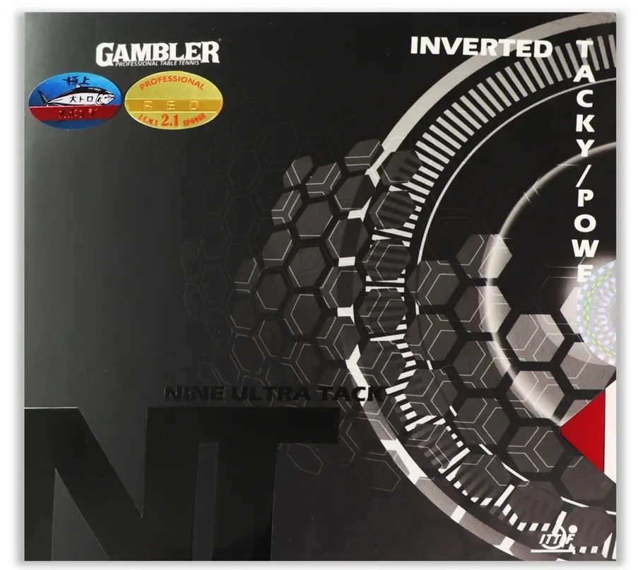 Накладка для теннисной ракетки GAMBLER NINE ULTRA TACK 2.1MM RED #1