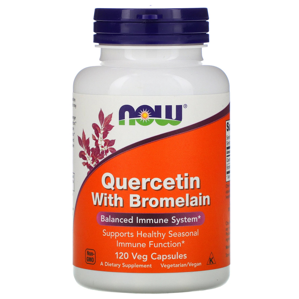 NOW Quercetin with Bromelain (120 капсул) 950 мг #1
