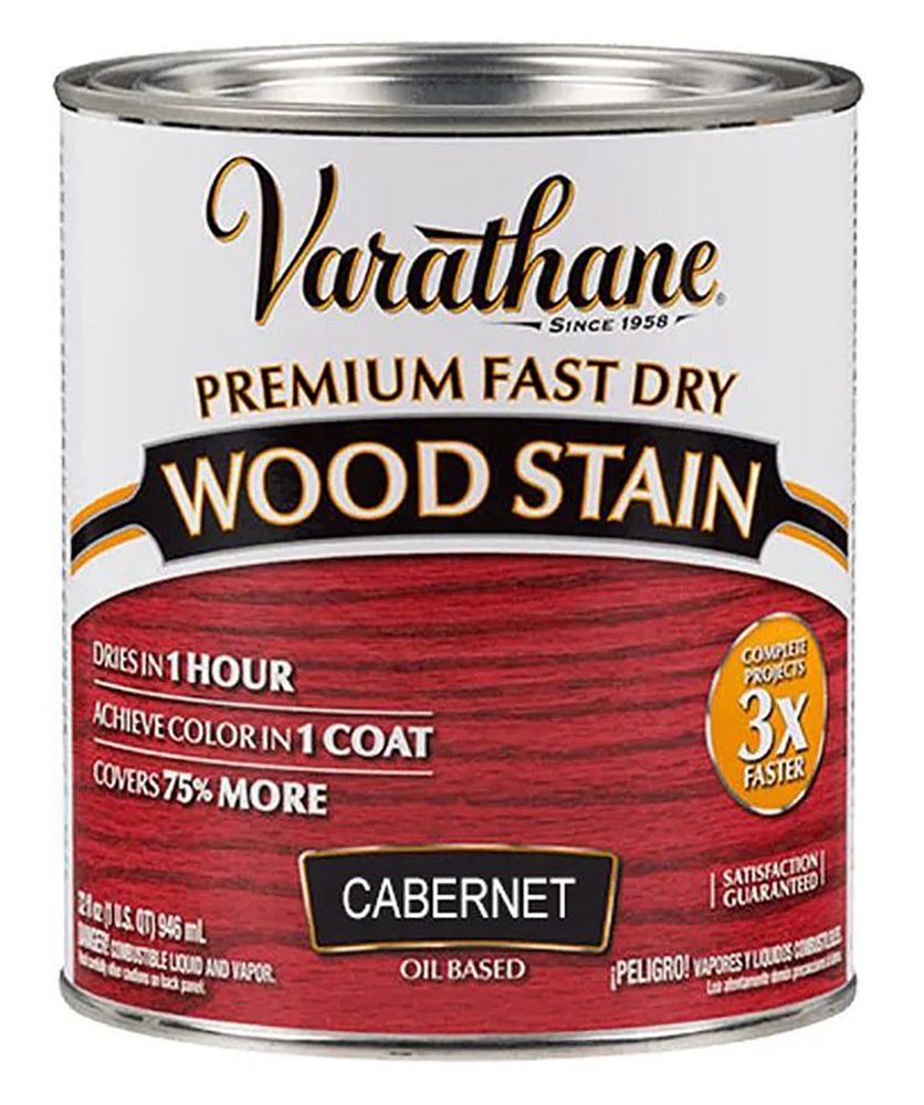 Масло для дерева тонирующее быстросохнущее Varathane Fast Dry Wood Stain 0,946 л. Цвет: Каберне  #1