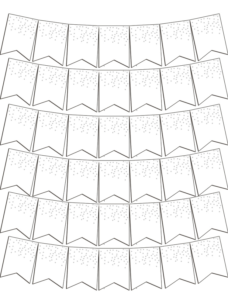 Гирлянда точки на белом фоне 500 см. 42 флажка. #1