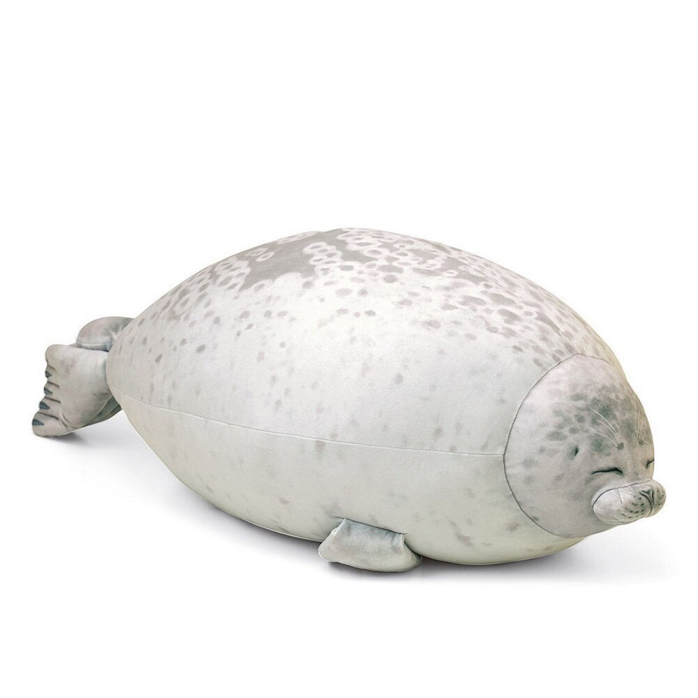 Мягкая 3D игрушка Нерпа/Морской кот/Тюлень 63 см огромная цветлая  #1