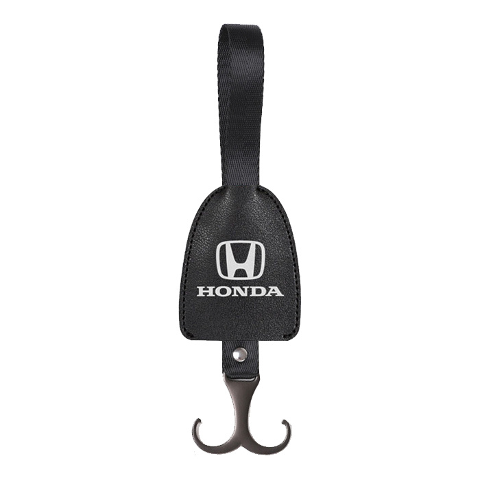 Автомобильный держатель для пакетов в кожаном чехле с логотипом HONDA, крепление двойной крючок до 20 #1