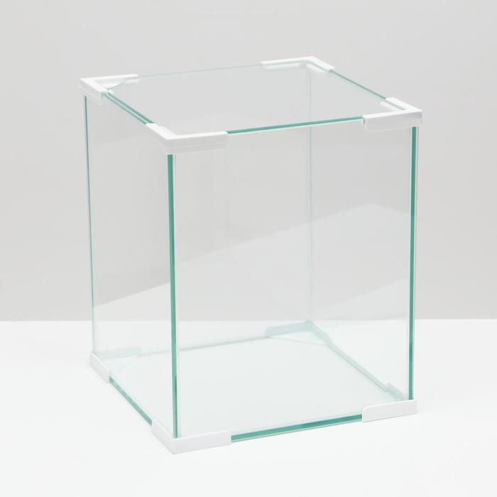 Аквариум Куб белый уголок, покровное стекло, 31л, 300 x 300 x 35 см  #1