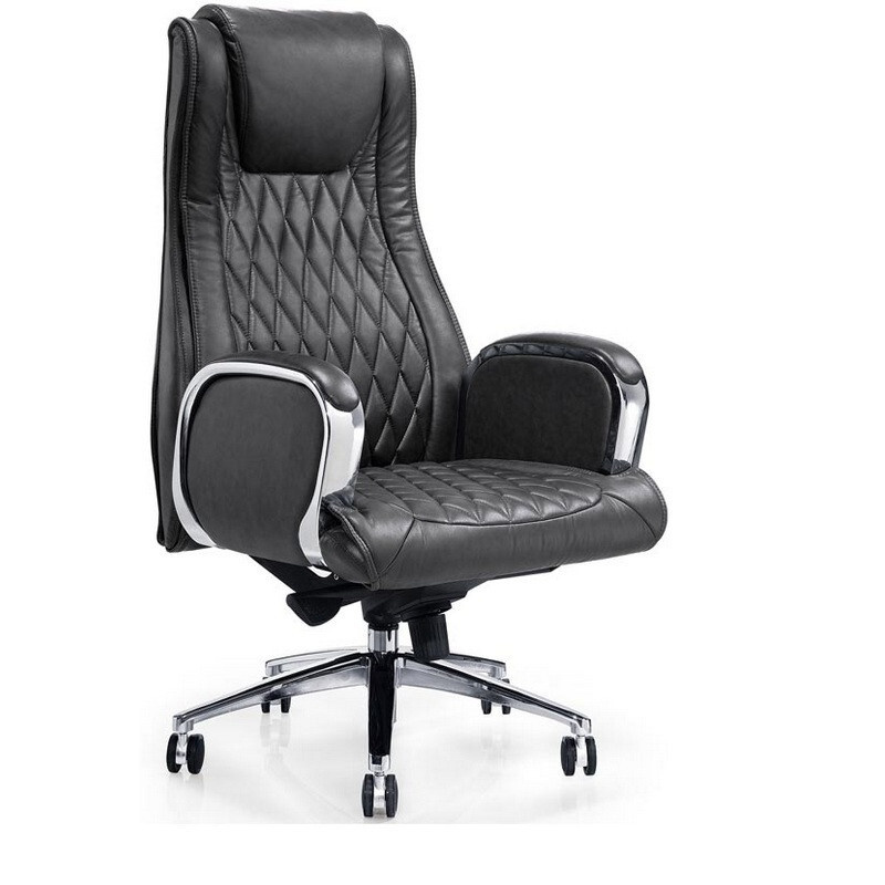 Кресло для руководителя Easy Chair 518 ML, черное, натуральная кожа с компаньоном, металл  #1