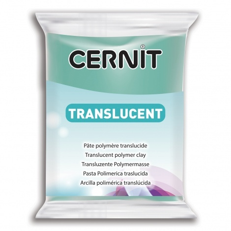 Полимерный моделин "Cernit Translucent" 56гр. прозрачный изумруд 620  #1