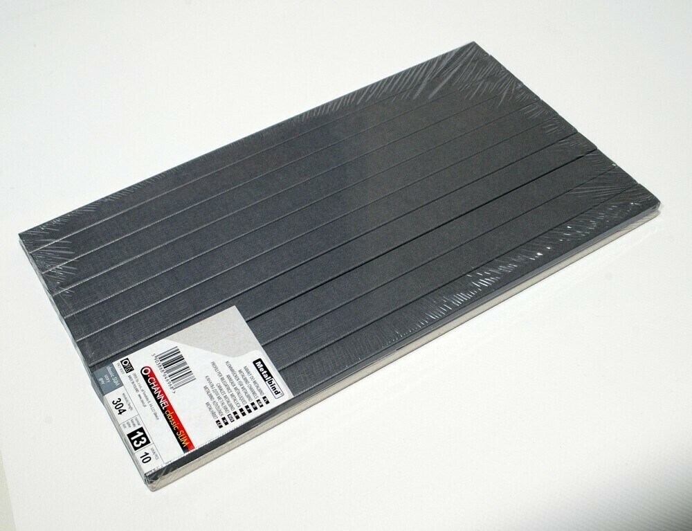 Канал Slim серый 13мм А4 304мм с покрытием "ткань" для биндера Metalbind (10шт)  #1