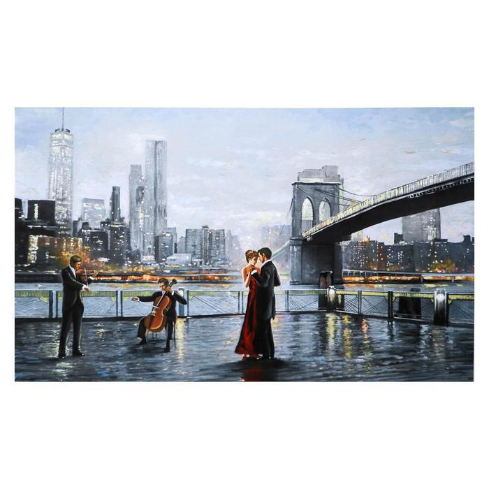Картина на холсте "Вечер в Нью-Йорке" 60х100 см #1