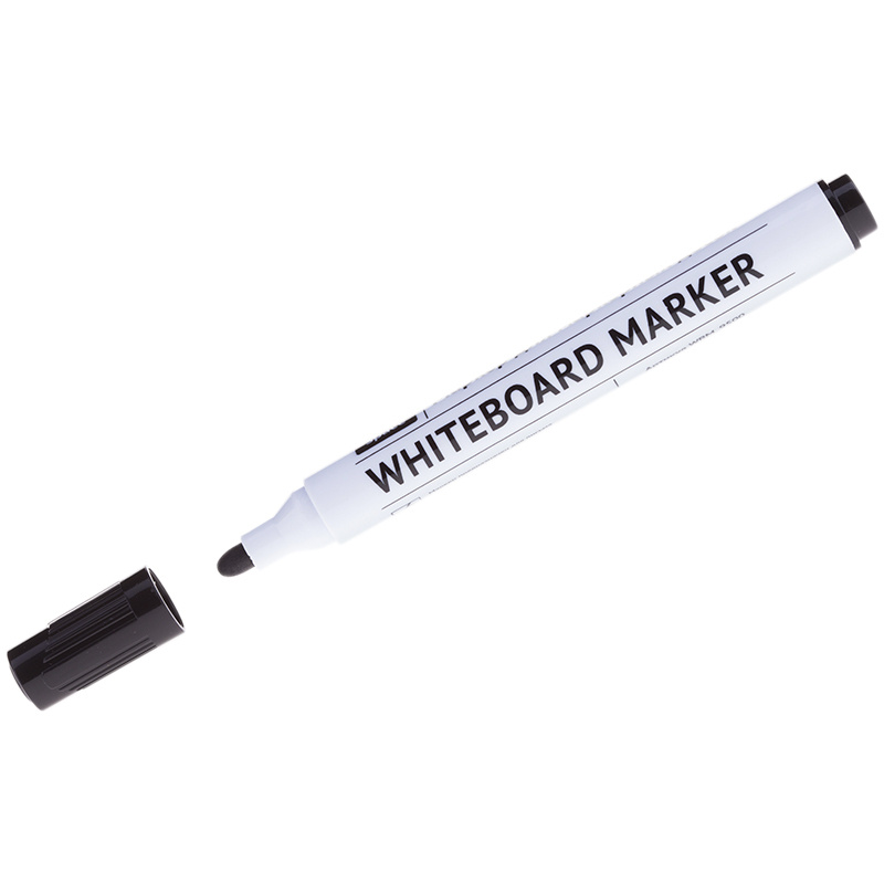 Маркер фломастер для магнитной белой доски флипчарта, стираемый, черный, OfficeSpace, для школы и офиса, #1