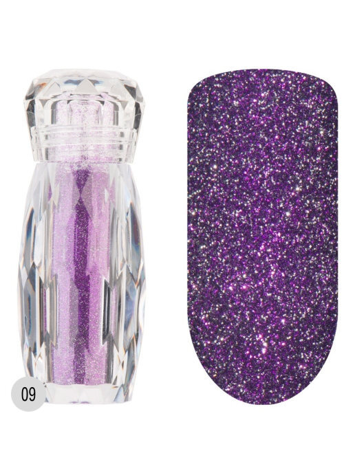IRISK Декор AIR для ногтей глиттер светоотражающий, фиолетовый, 5 мл  #1