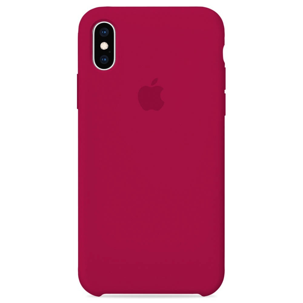 Силиконовый чехол для смартфона Silicone Case на iPhone Xs MAX / Айфон Xs MAX с логотипом, вишневый  #1