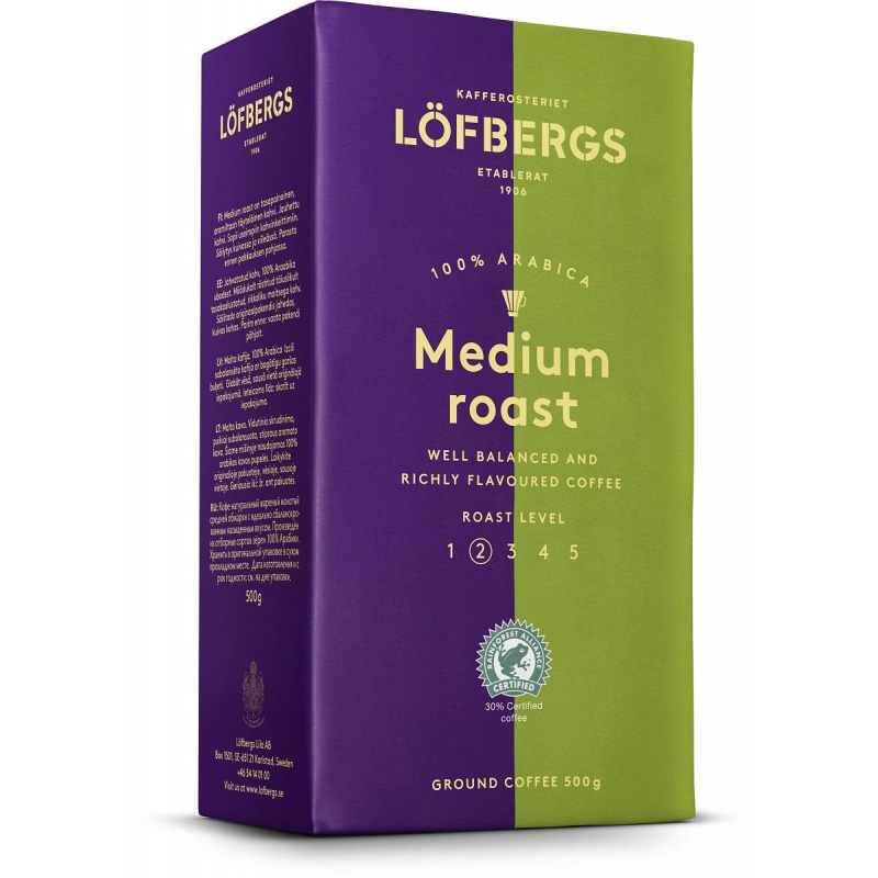 Кофе молотый Lofbergs Medium Roast, 500г #1