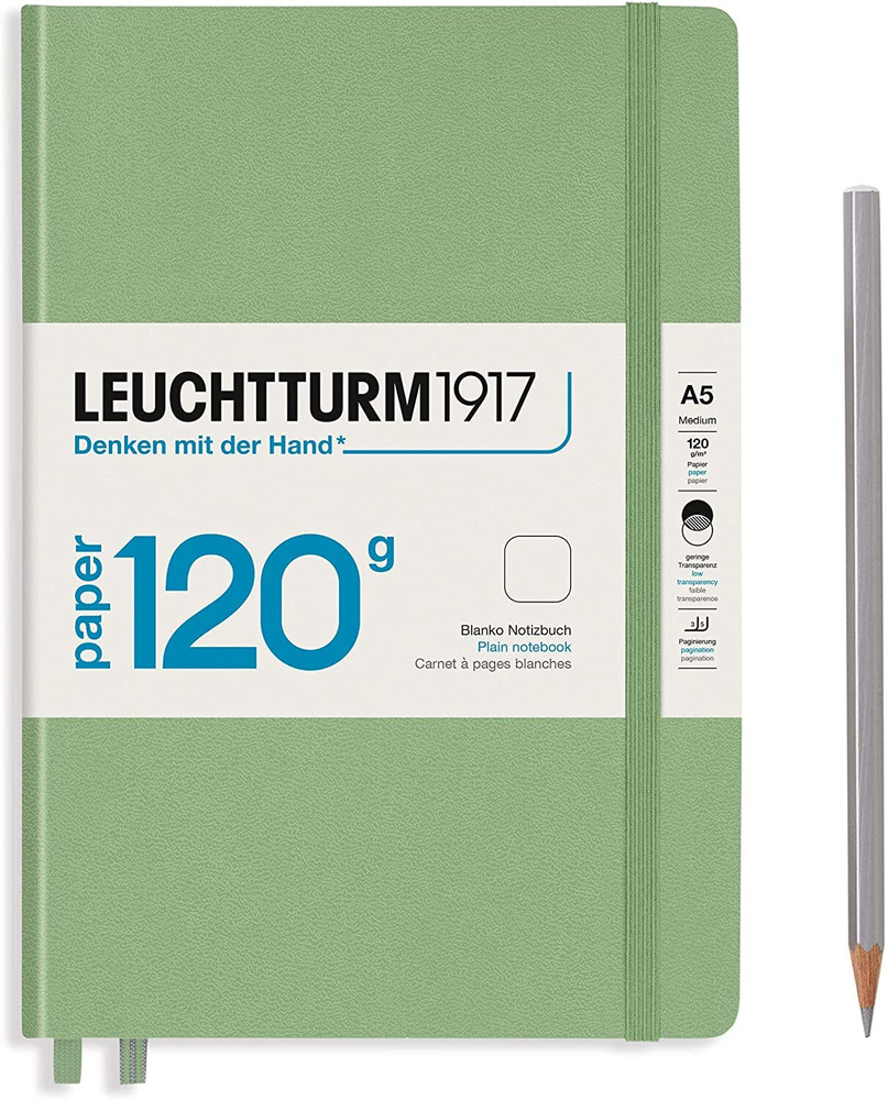 Блокнот Leuchtturm Edition 120g А5 (14.5x21см.), 120г/м2, 203 стр. (102 л.), без разметки, твердая обложка #1