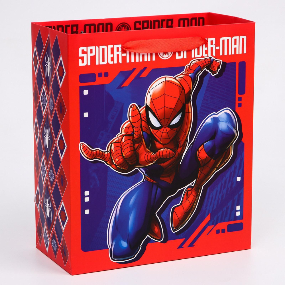 Подарочный пакет MARVEL Человек-паук "Spider-Man", размер 23х27х11,5 см, для мальчика  #1