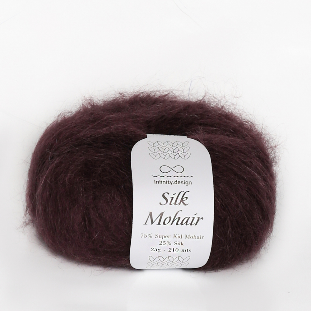 Пряжа для вязания Infinity Design Silk Mohair (4855 Aubergine) 8 мотков #1