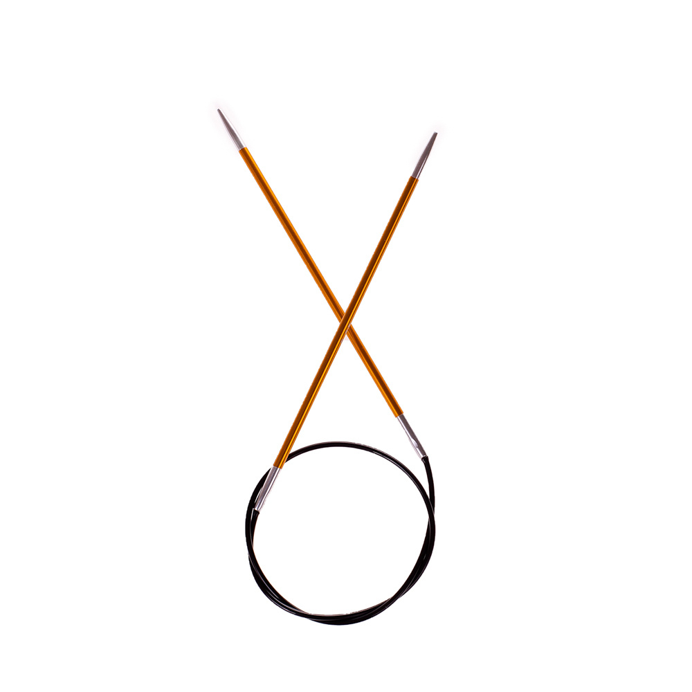 47062 Спицы круговые для вязания с эластичной гибкой леской 40 х 2.25 мм Zing KnitPro  #1