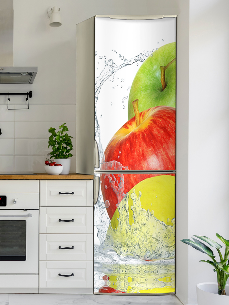 Магнитная картина на холодильник "Яблоки" 60*200см. Магнит плакат для дома, интерьерные магниты, картина, #1