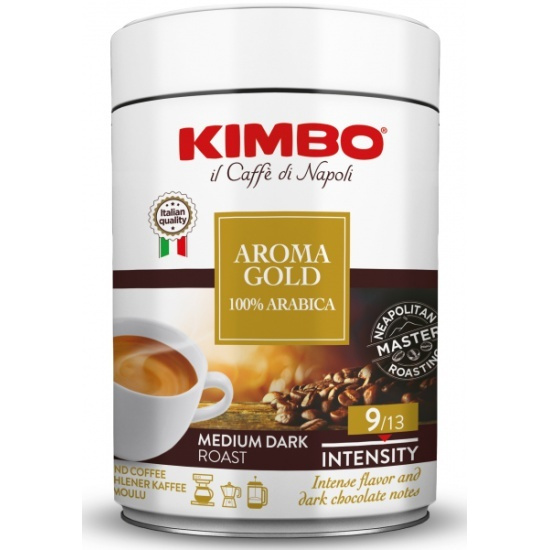 Кофе молотый Kimbo Aroma Gold в жестяной банке, 250г #1