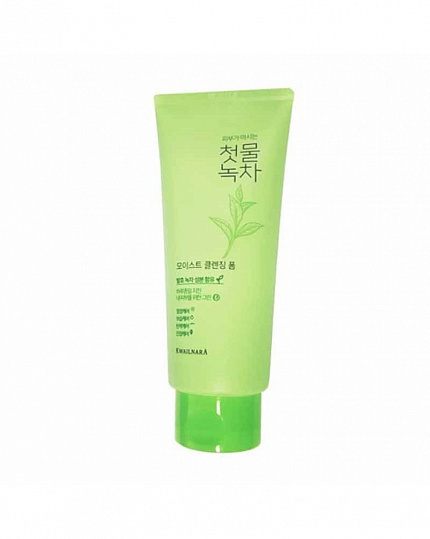 Welcos Пенка для умывания Green Tea Moist Cleansing Foam (180 гр) #1