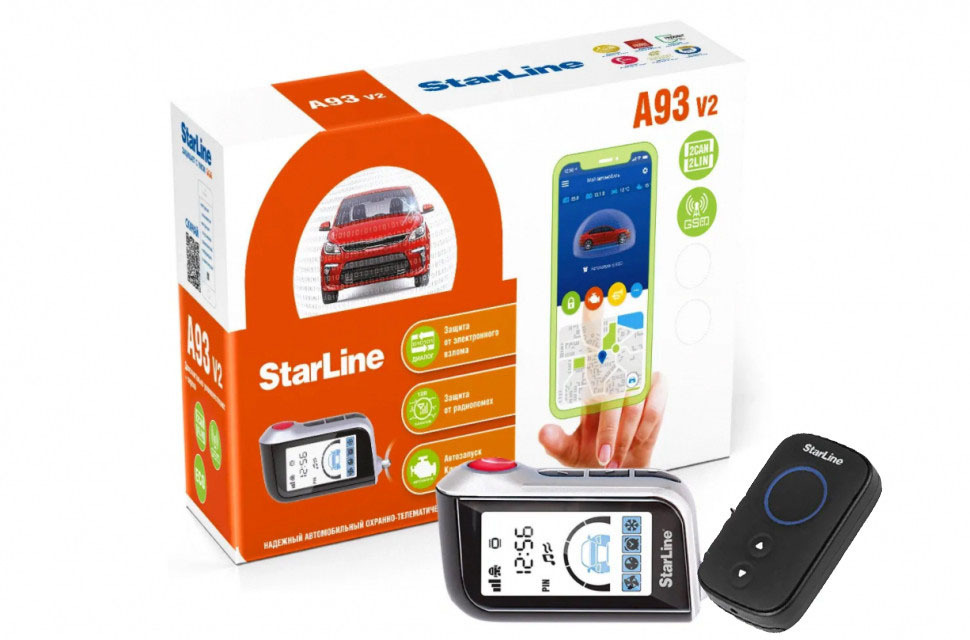 Автосигнализация StarLine A93 v2 2CAN+2LIN GSM-LTE (автозапуск, 2 брелка, GSM)  #1