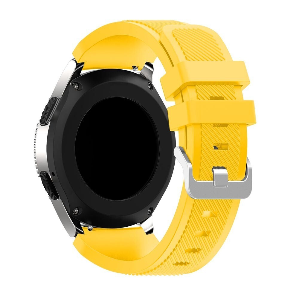 Силиконовый ремешок Twill Texture для часов Samsung Galaxy Watch 46 мм - желтый  #1