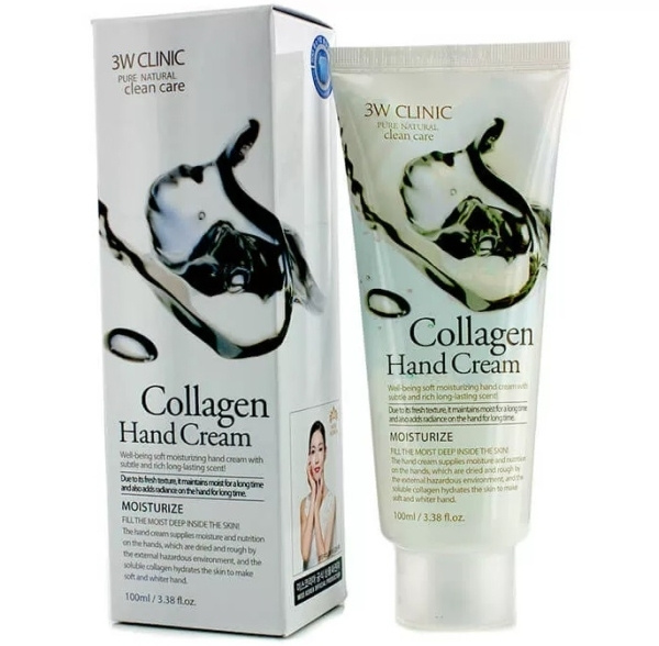3W Clinic Увлажняющий крем для рук с коллагеном Collagen Hand Cream 100мл  #1