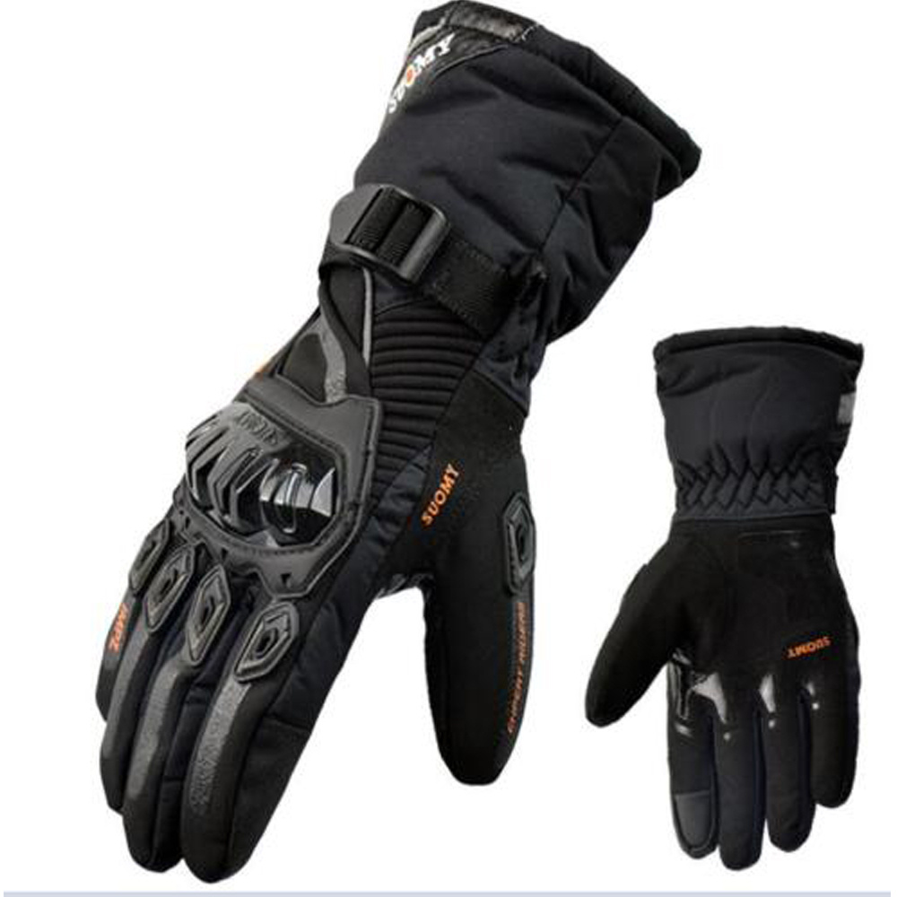 Зимние теплые перчатки Suomy, для снегохода, сноуборда, лыж, квадроцикла, мотокросса, черный, M  #1