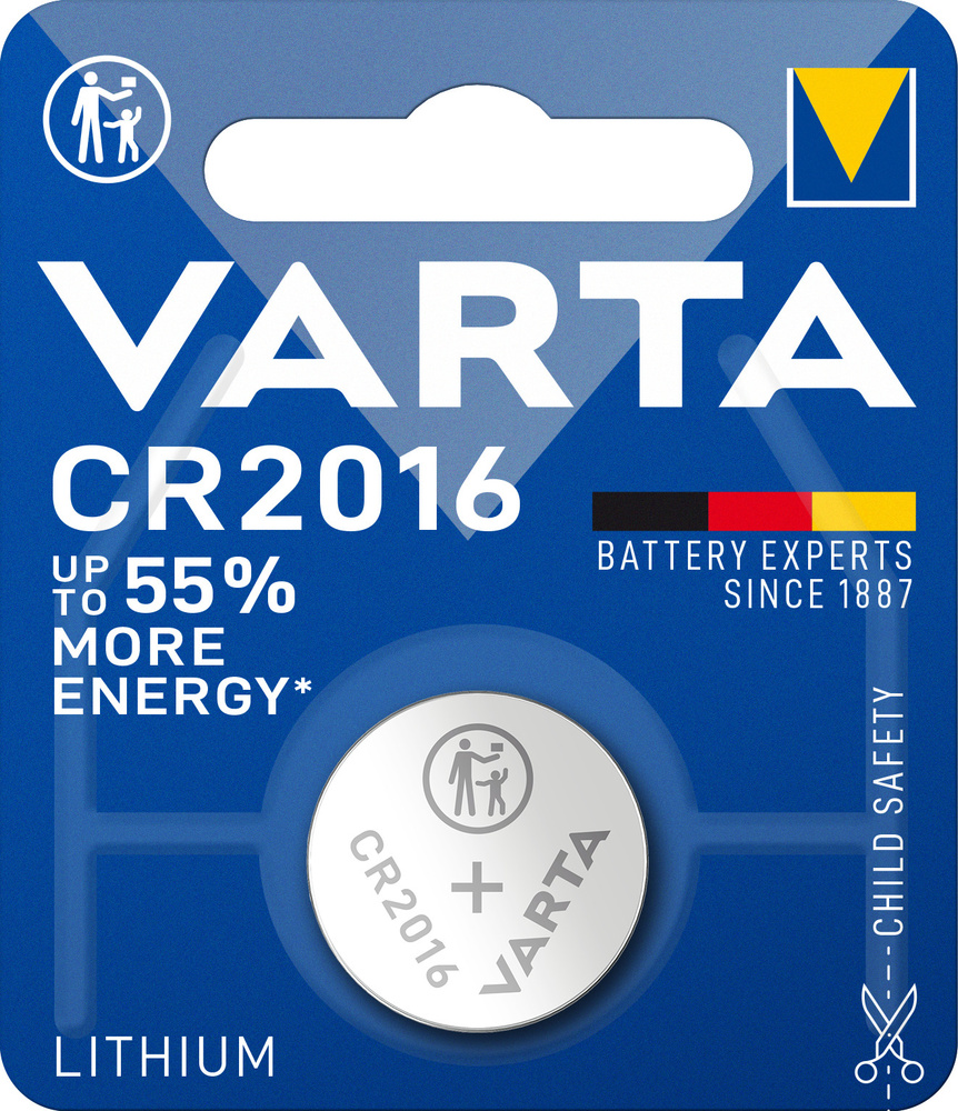 Varta Батарейка CR2016, Литиевый тип, 3 В, 1 шт #1