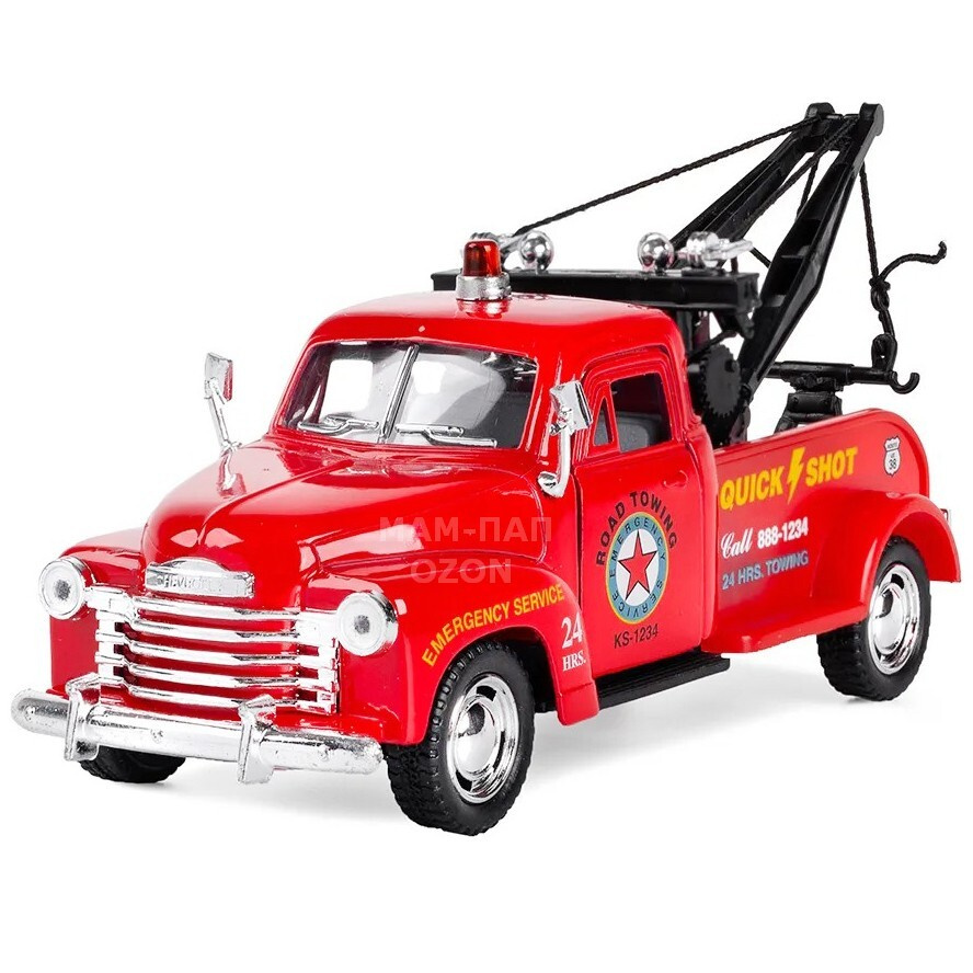 Машинка металлическая Kinsmart 1:38 1953 Chevrolet 3100 с краном 5033DKT инерционная, двери открываются #1