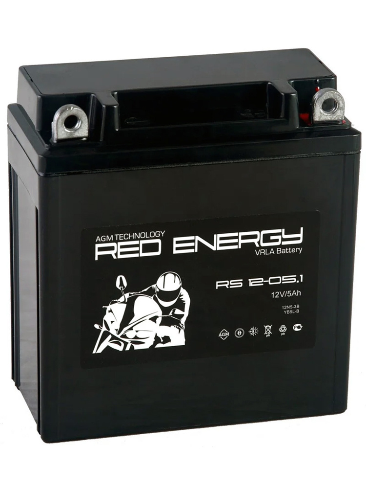 Аккумулятор 12V - 5 А/ч "Red Energy RS" (YB5L-B. 12N5-3B) #1