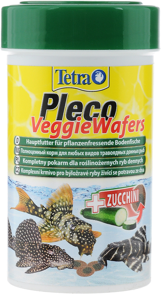 Tetra Pleco Veggie Wafers / Корм-пластинки Тетра для донных рыб с Цукини 100 мл  #1