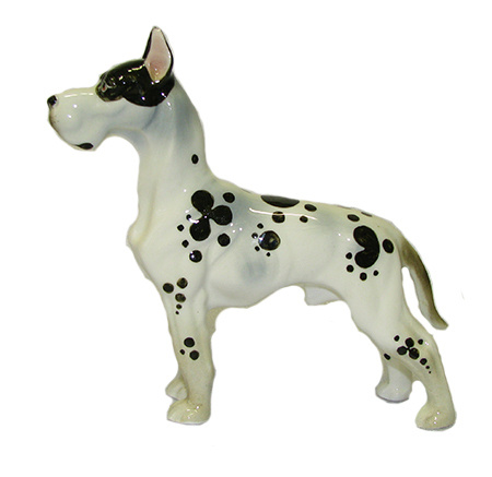 Дог окрас мраморный Фарфоровая статуэтка собаки #1