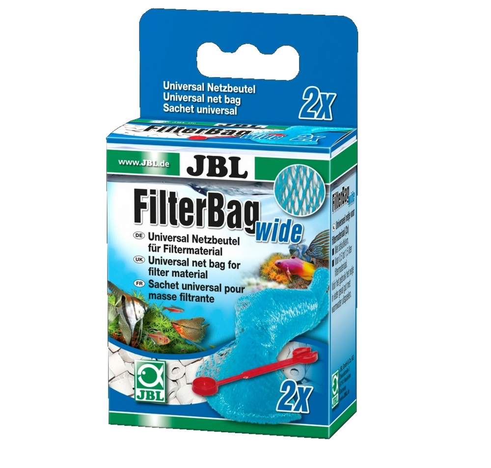 JBL FilterBag wide 2шт. в упаковке- мешочки для средних и фильтрующих материалов с зажимами, ячейка 5х5мм #1